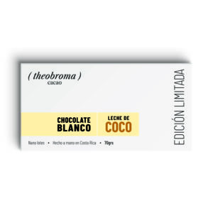 Caja de chocolate blanco de leche de coco